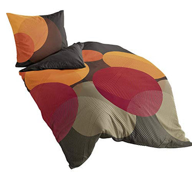 Bierbaum, Mako-Satin Bettwäsche , Designed in Germany, 6155 kakao 09, 135x200 cm + 80x80 cm im Sale